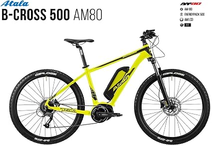 ATALA BICI B Cross 500 AM80 Ruota 27,5 Motore 80 NM Batteria 500 WH Gamma  2019 (46 CM - 18\