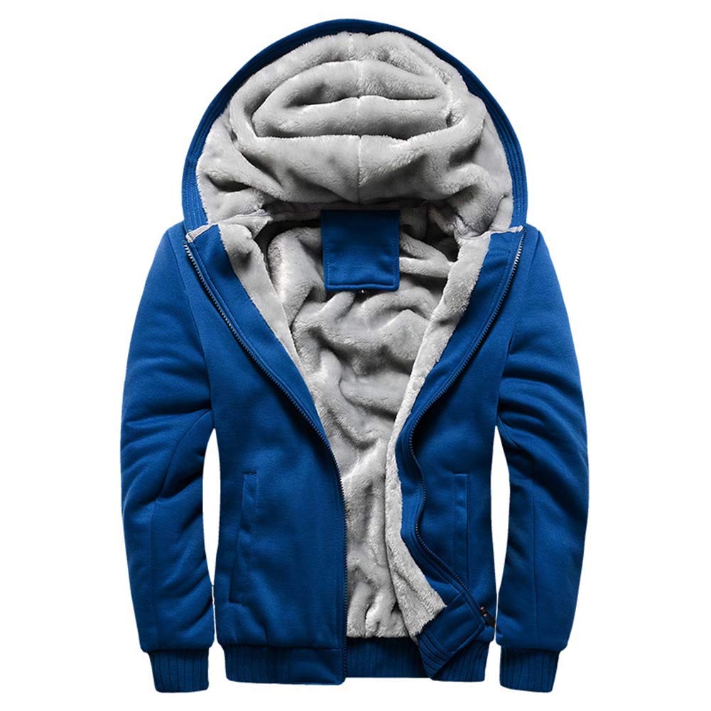 Felpa con Cappuccio Zip Sweatshirt Inverno Caldo Felpe con Cappuccio Manica Lunga Felpe Vello Foderato Giacca con Cappuccio