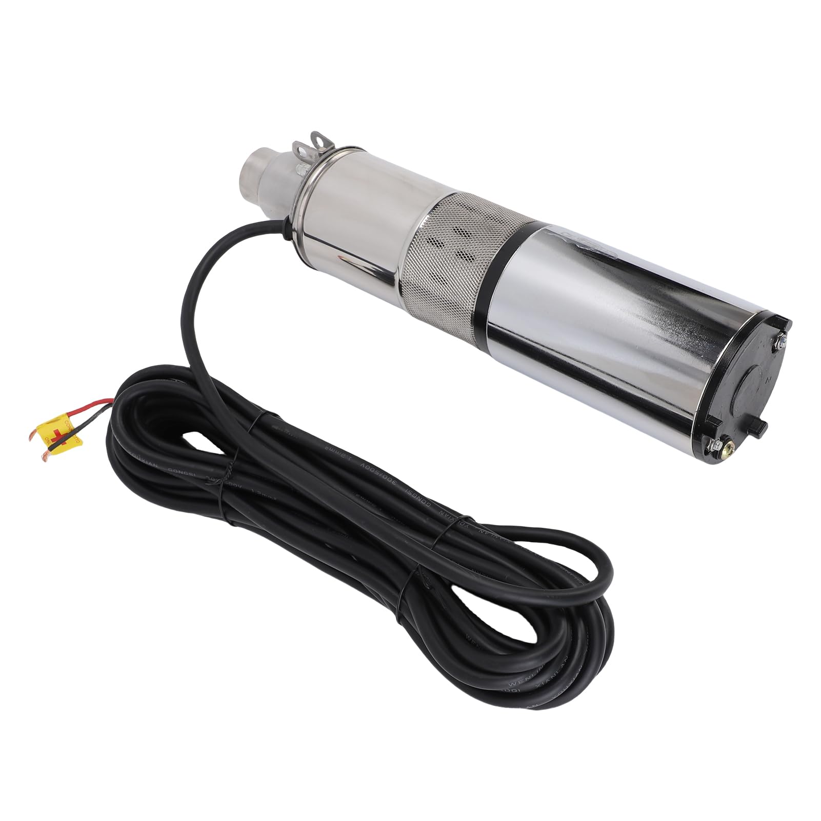 Bomba de Tornillo Sumergible para Pozo Profundo con Energía Solar de 24 V, Bomba de Riego de Acero Inoxidable de 260 W con Cabezal de 40 M, Caudal de 1,2 M³/h, Cable de 10 M para Bombeo de
