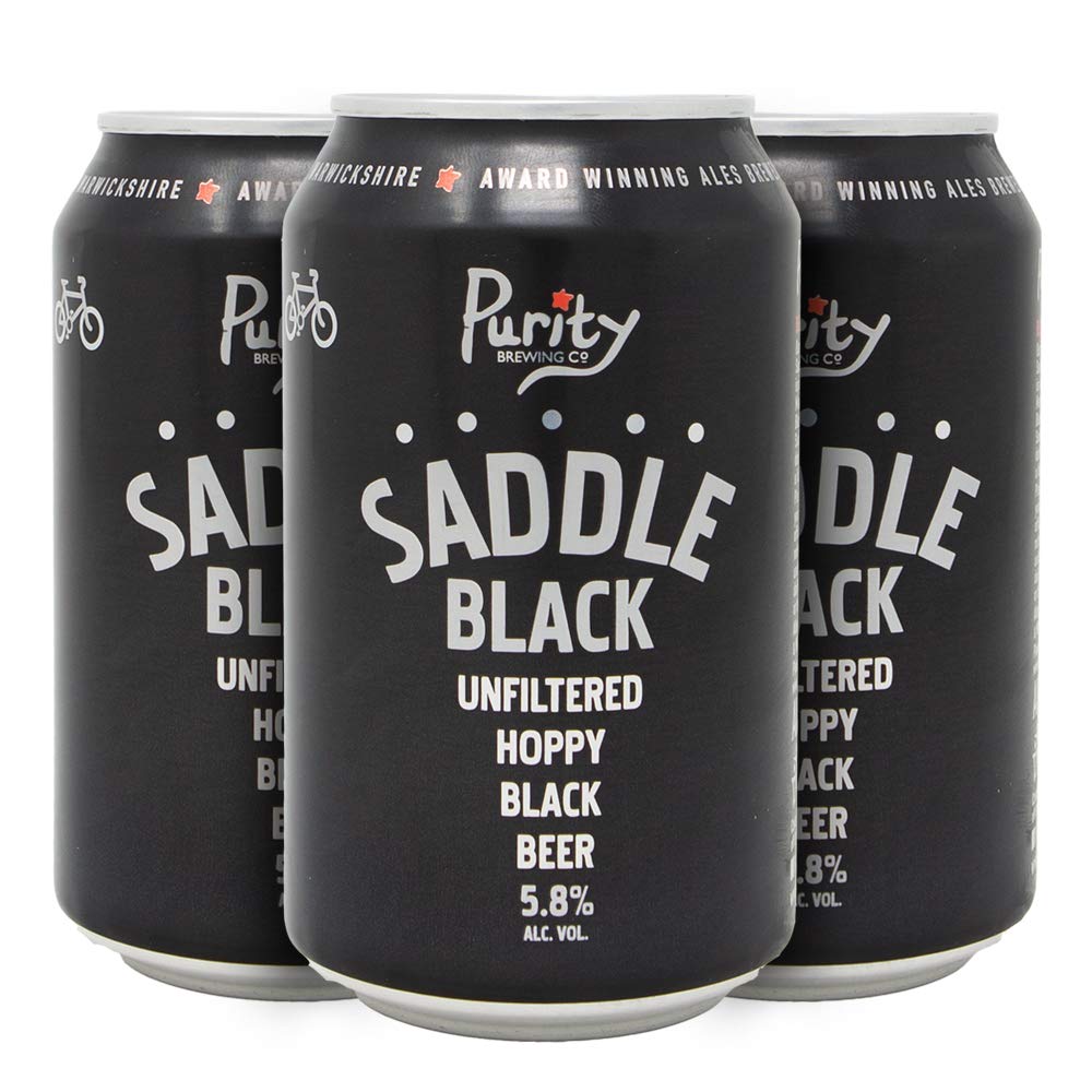Purity Brewing Co Saddle Black IPA, Beer (24 cans x 330ml)