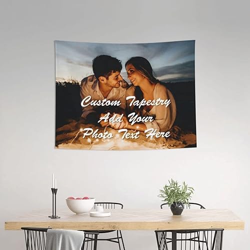 Miniatura 8 de Tapiz personalizado con fotos, texto, telón de fondo personalizado, tapiz personalizado para familiares y amigos, mascotas, Navidad, Halloween,