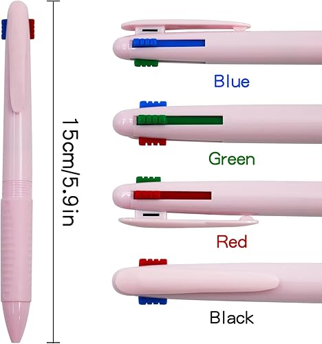 Miniatura 3 de 12 bolígrafos multicolores en uno, 4 en 1, punta fina, punta fina, varios bolígrafos retráctiles para enfermeras, planificadores, diarios,