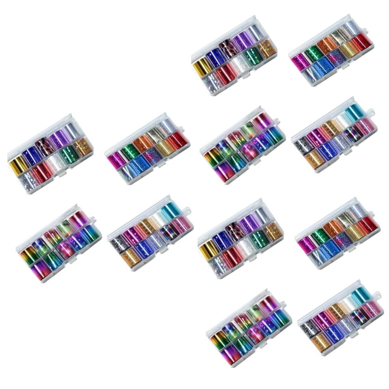 Healeved 12sets Adesivi Per Unghie Auto-adesivi Design Di Stellato Accessori Per Manicure Alla Moda Per Donne e Stili Unici Perfetti Per Eventi e Feste