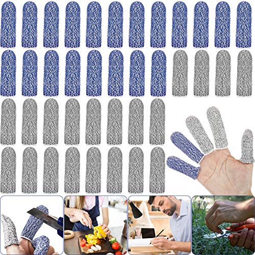 40 Pcs Finger Cots Cut Resistant Protector Anti-Cut Fingertips Finger Sleeve Reusable Finger Covers Thumb Finger Protection Cots for Kitchen Work Sculpture Supplies 40 Pcs Finger Cots Cut Resistant Protector Anti-Cut Fingertips Finger Sleeve Reusable Finger Covers Thumb Finger Protection Cots for Kitchen Work Sculpture Supplies