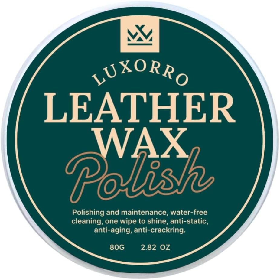Leather Wax Polish, 2.82oz - Polishing and maintenance, water-free cleaning, one wipe to shine, anti-static, anti-aging, anti-cracking.