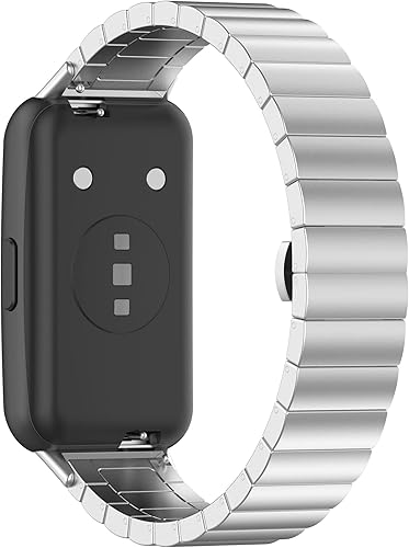 Miniatura 2 de Senter Correa de acero inoxidable de liberación rápida ONE con cuentas sólidas y refinadas para reloj inteligente Huawei Band 7 Pro