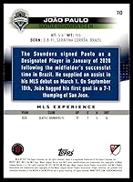 Vista 2 de 2021 Topps MLS #70 Joao Paulo Seattle Sounders FC Soccer Futbol Trading Card