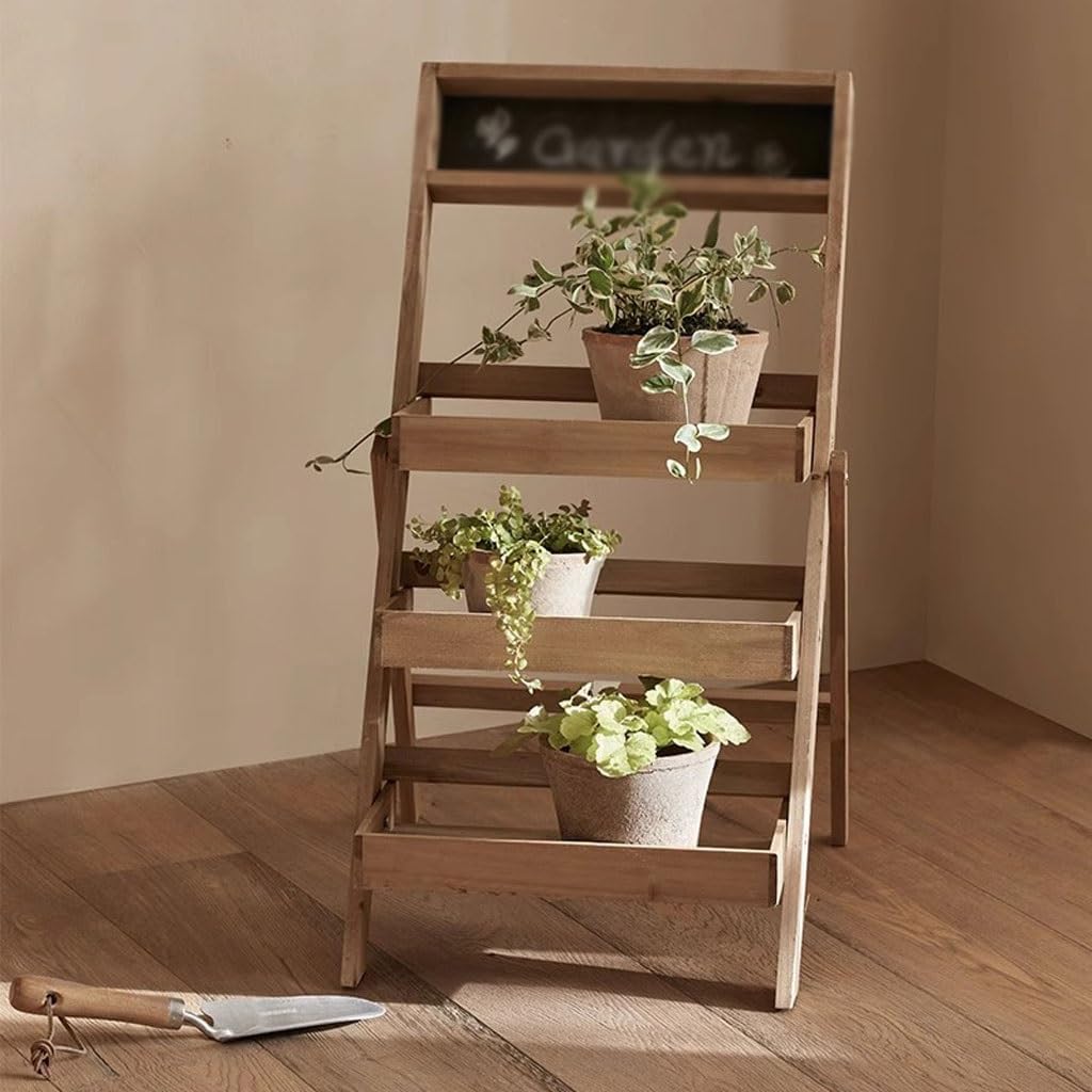 Multi Tiered Plant Stand Indoor Balcony Wooden Succulent Storage Rack Outdoor Folding Garden Multi-Layer Flower Pot Rack Corner Outdoor Plant Stand