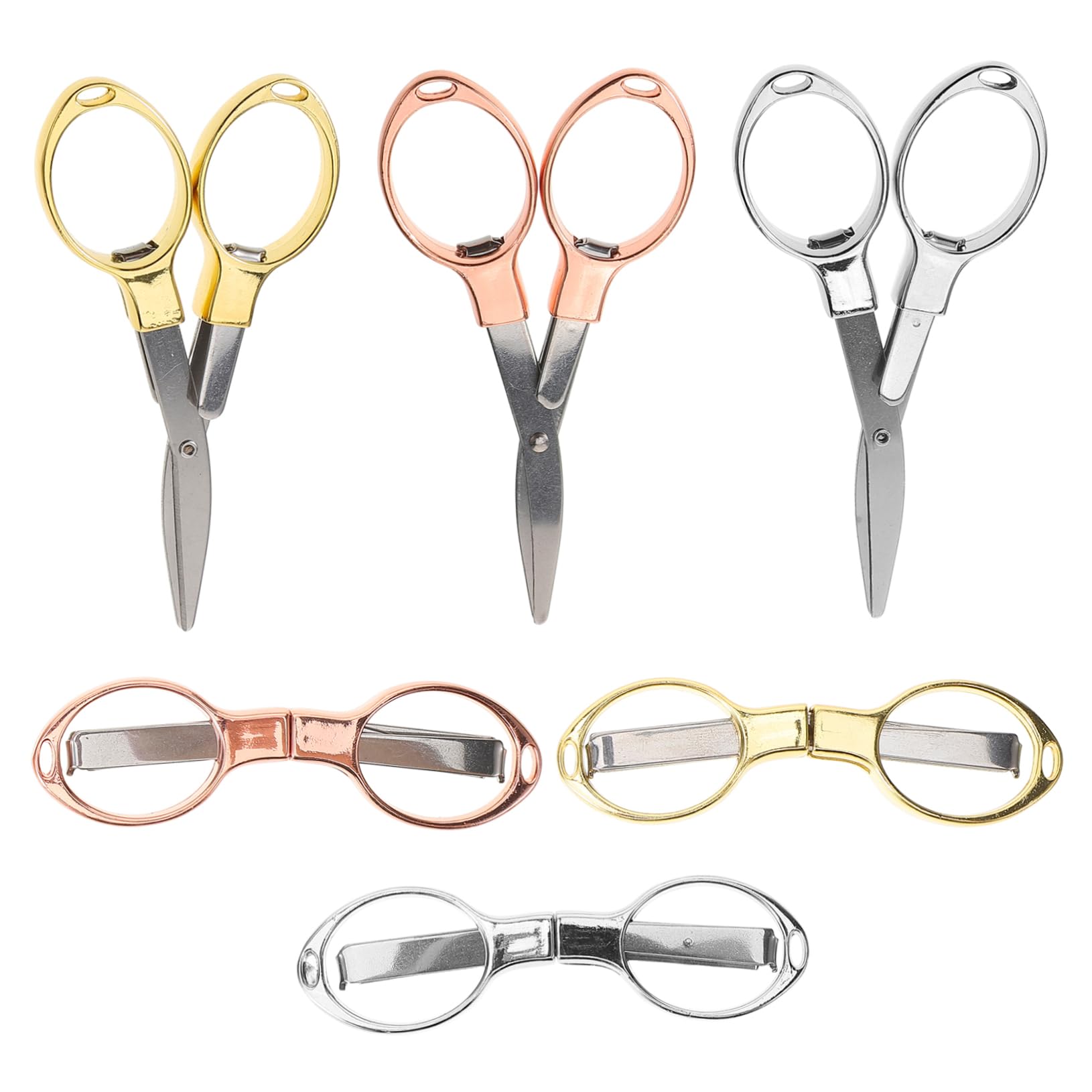OSALADI 2 Sätze Tragbare Schere Sicherheitsschere Reisen Mini-schere Schere Für Die Schule Schere Klein Stoffschere Nähen Naht Scherenkit Nickel-chrom-legierter Stahl 6 Stück * 2