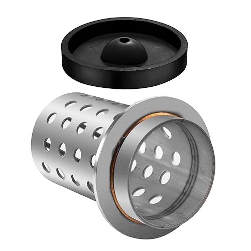 Vista 101 de DZQ Frasco de fundición perforada al vacío, acero inoxidable 304 con brida con base de bebedero de goma, varios tamaños para fundición de metal