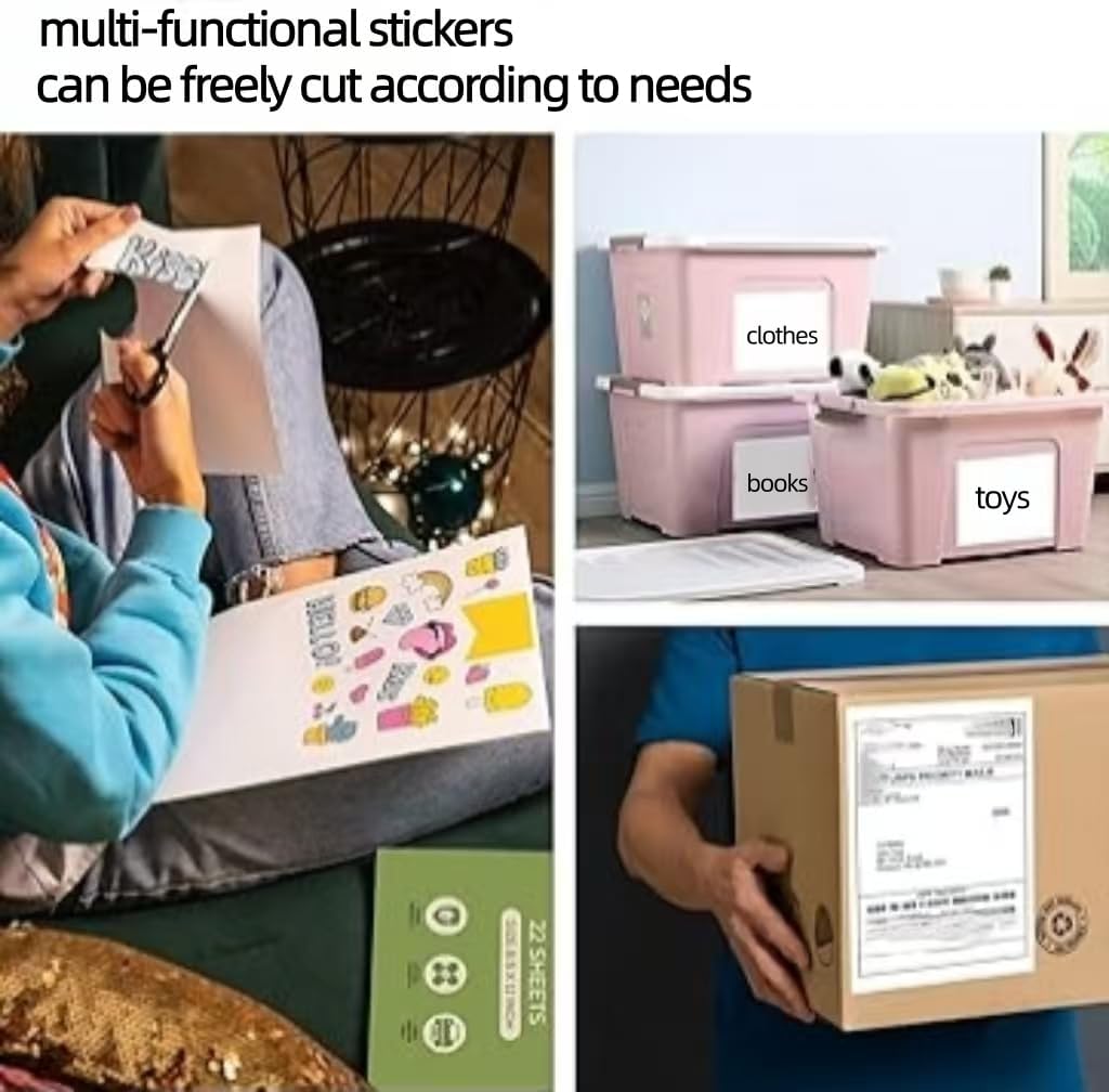 ZGBZCL Sticker Paper for Inkjet 40 Sheets 8.5" x11” Matte Sticker Printer Paper Full Sheet Labels, Sticker Paper for Printer Sticker Labels, for Laser/Inkjet (40 Sheet, 8.5''x11'') - Image 6