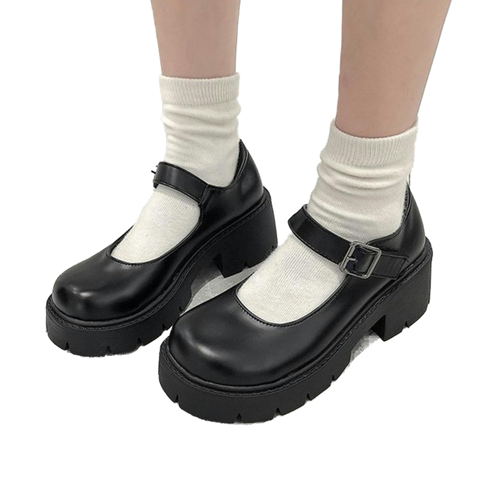 ZIRIA Lolita Shoes Women Mary Jane Shoes Women Vintage Uniform High Heel Shoes Cosplay Plus Size