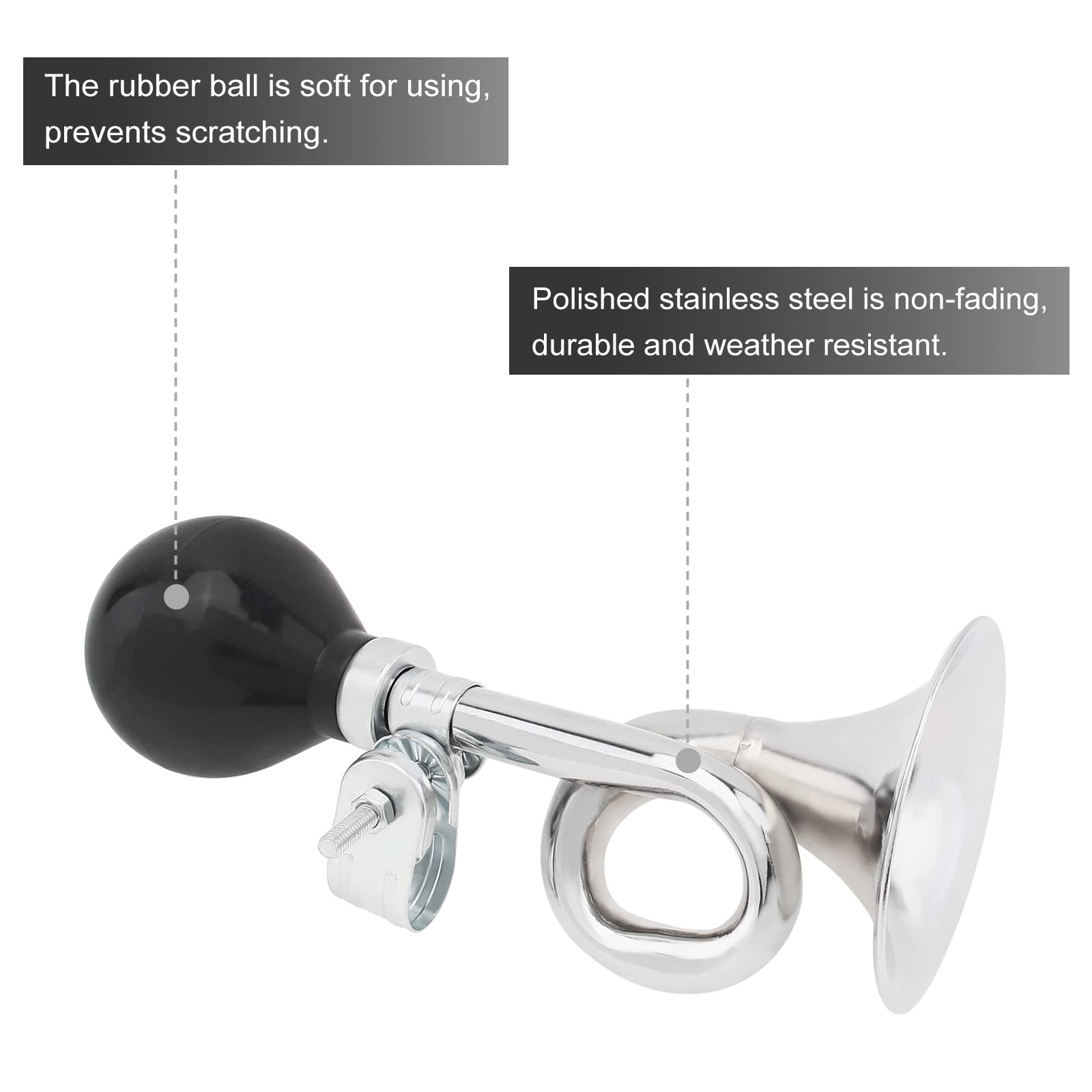 Retro Metal Bicycle Bugle Horn 22mm MTB Mountain Bike Road Bike Vintage