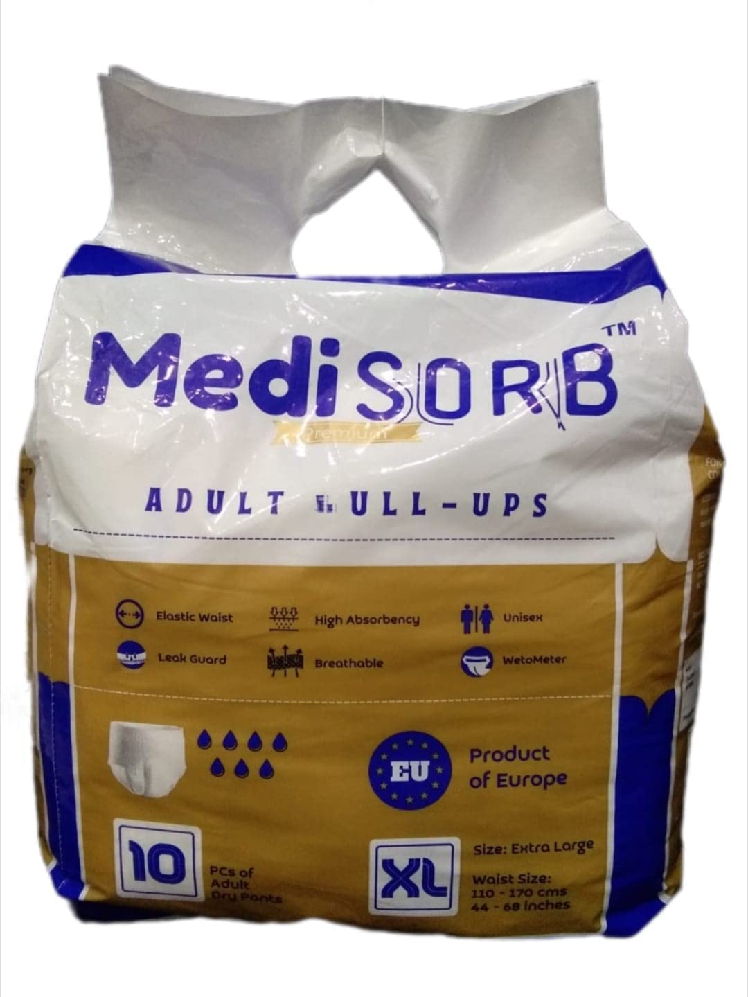 MEDISORB Adult Diaper Pants (White, XL/51-67 Inch) (B0161CE664) Amazon Price History, Amazon Price Tracker