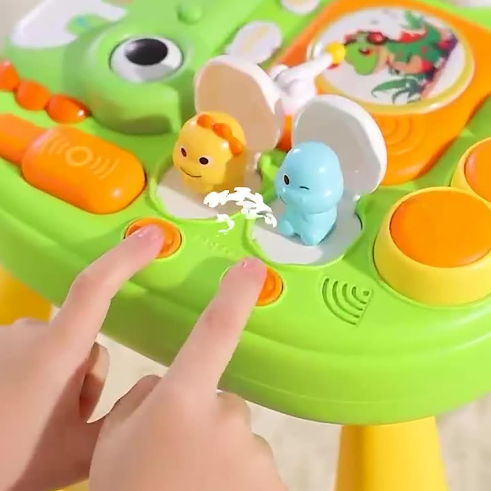 Tavolo attività per bambini, dinosauro centro di apprendimento con musica e luci, giocattolo per pianoforte, materiale ABS, giocattoli educativi gioco interattivo per ragazzi, ragazze dai 3 anni in su