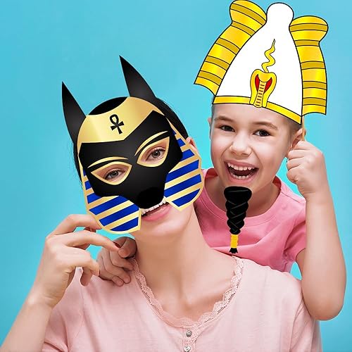 Miniatura 7 de Accesorios para cabina de fotos del antiguo Egipto, 28 piezas de accesorios para cabina de fotos del Antiguo Egipto, decoraciones de fiesta de