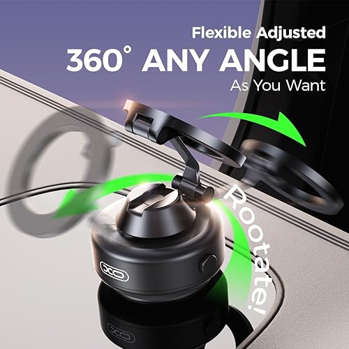 Miniatura 3 de Soporte magnético de succión eléctrica para teléfono MagSafe, soporte magnético ajustable de 360 para teléfono celular, plegable y portátil para