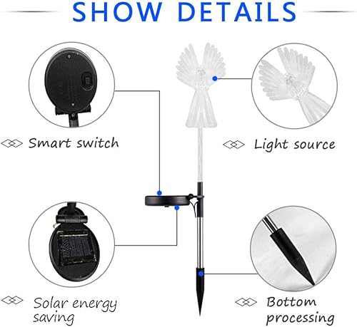 Miniatura 7 de Greenke Luces solares decorativas de ángel para exteriores, luz solar de jardín, regalos de inauguración de la casa para mujeres, amigos, mamá,