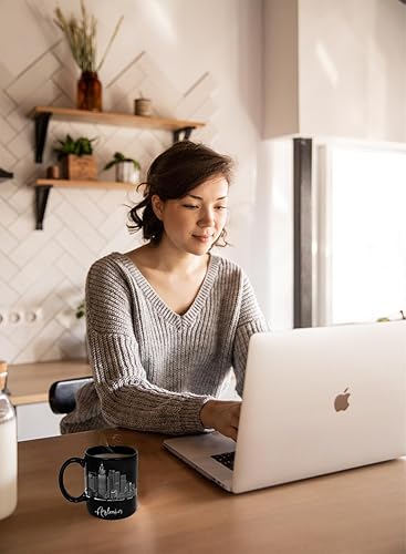 Miniatura 161 de Taza de cerámica Madrid Spain Skyline, taza blanca de recuerdo de Europa de 11 onzas, taza de café personalizada, regalo para cumpleaños, taza