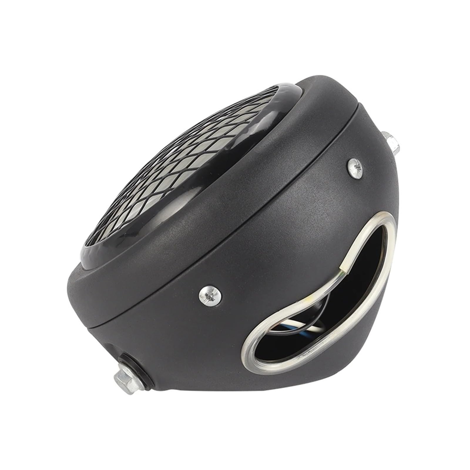 Faretti Moto Faro Per Scooter Per Moto | Accessorio per moto con paralume con griglia a rete rotonda retrò.