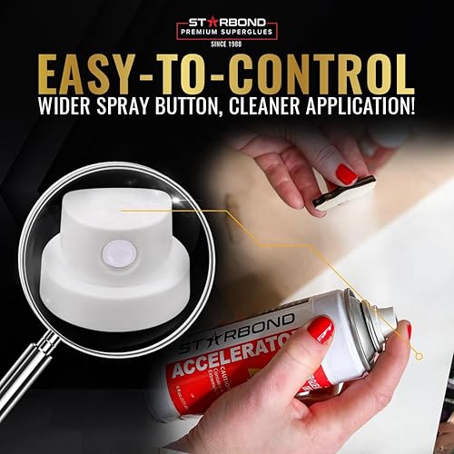 Miniatura 5 de STARBOND CA Glue con Kit Activador – Botellas Delgada, Mediana y Gruesa de 2 oz con Acelerador de 6 oz – Paquete de Superpegamento de Cianoacrilato