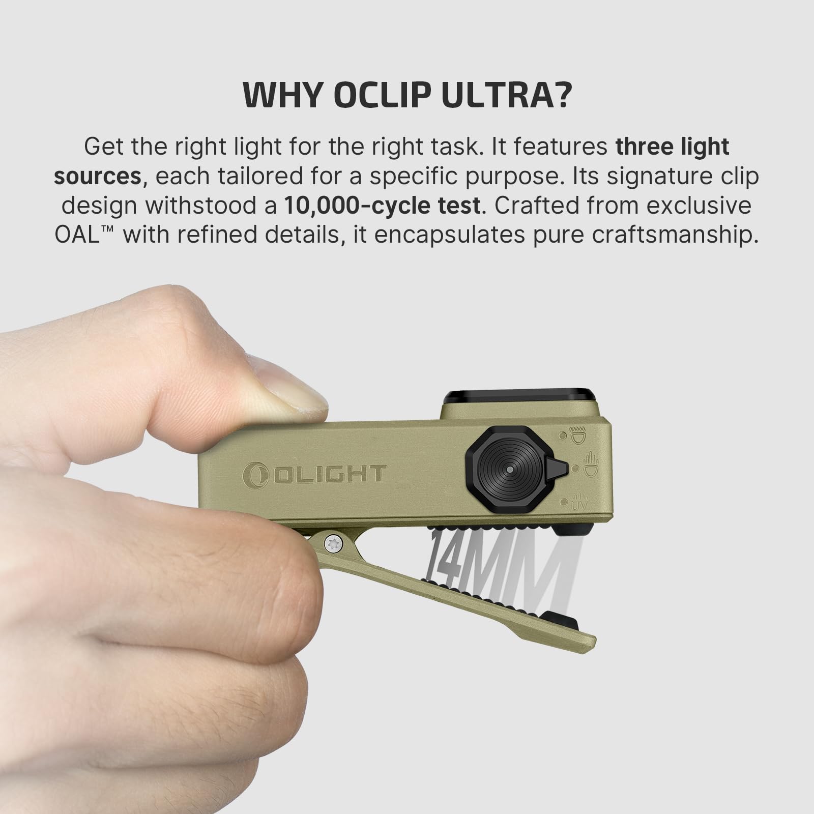 OLIGHT Oclip Ultra 530 Lumens Clip on Torch with UV Light, Floodlight, Spotlight - Image 4