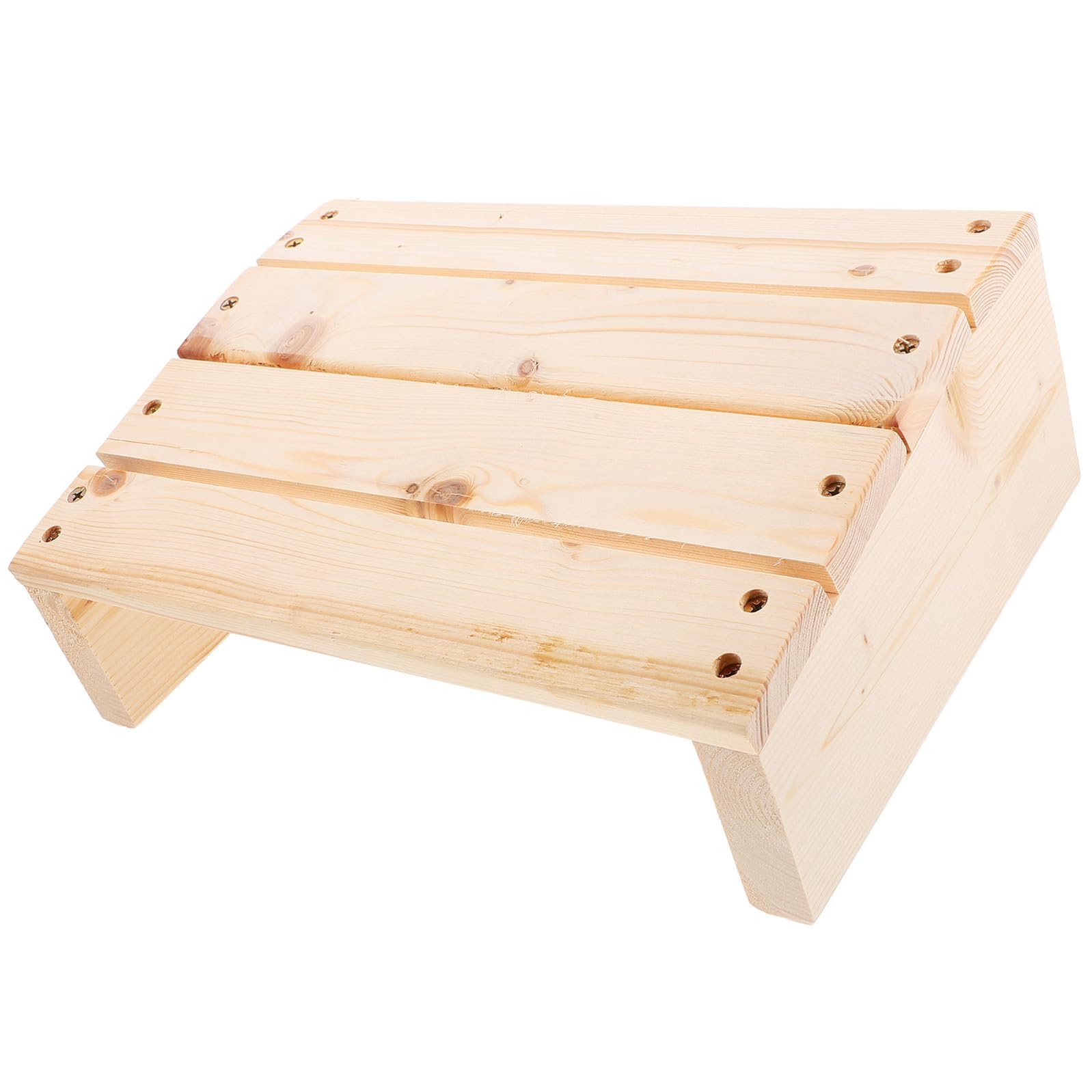 DOITOOL 1pezzi Poggiapiedi in Legno Inclinato per Scrivania Sgabello Antiscivolo per Ufficio Casa e Salotto Poggiapiedi Ergonomico per Rilassare Gambe e Schiena