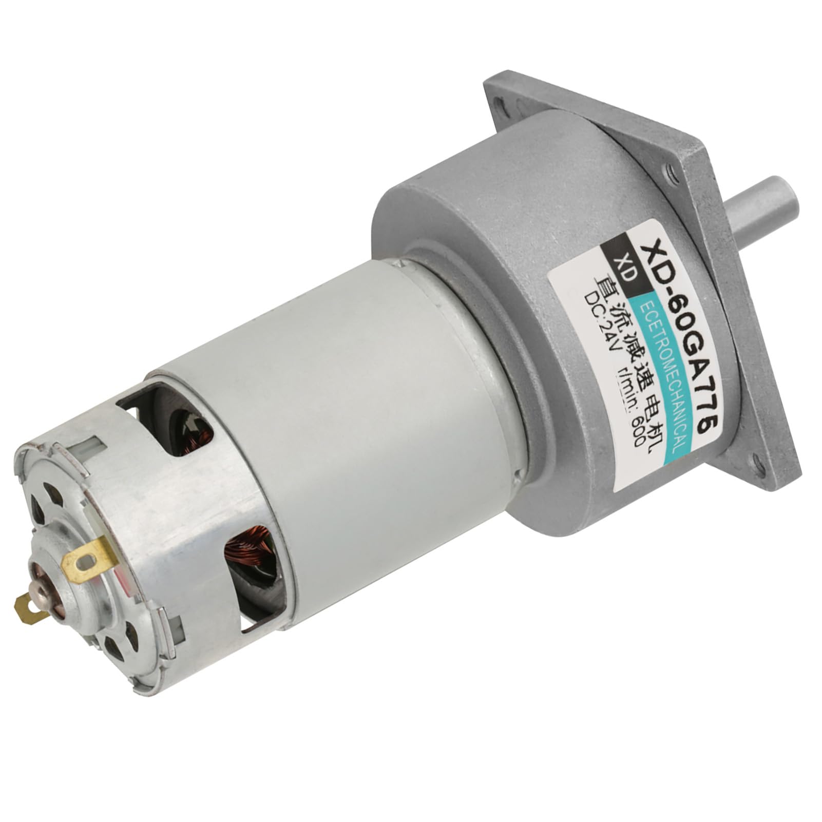 Motore Regolabile DC 12/24V 35W Motoriduttore Coppia Elevata Riduttore di