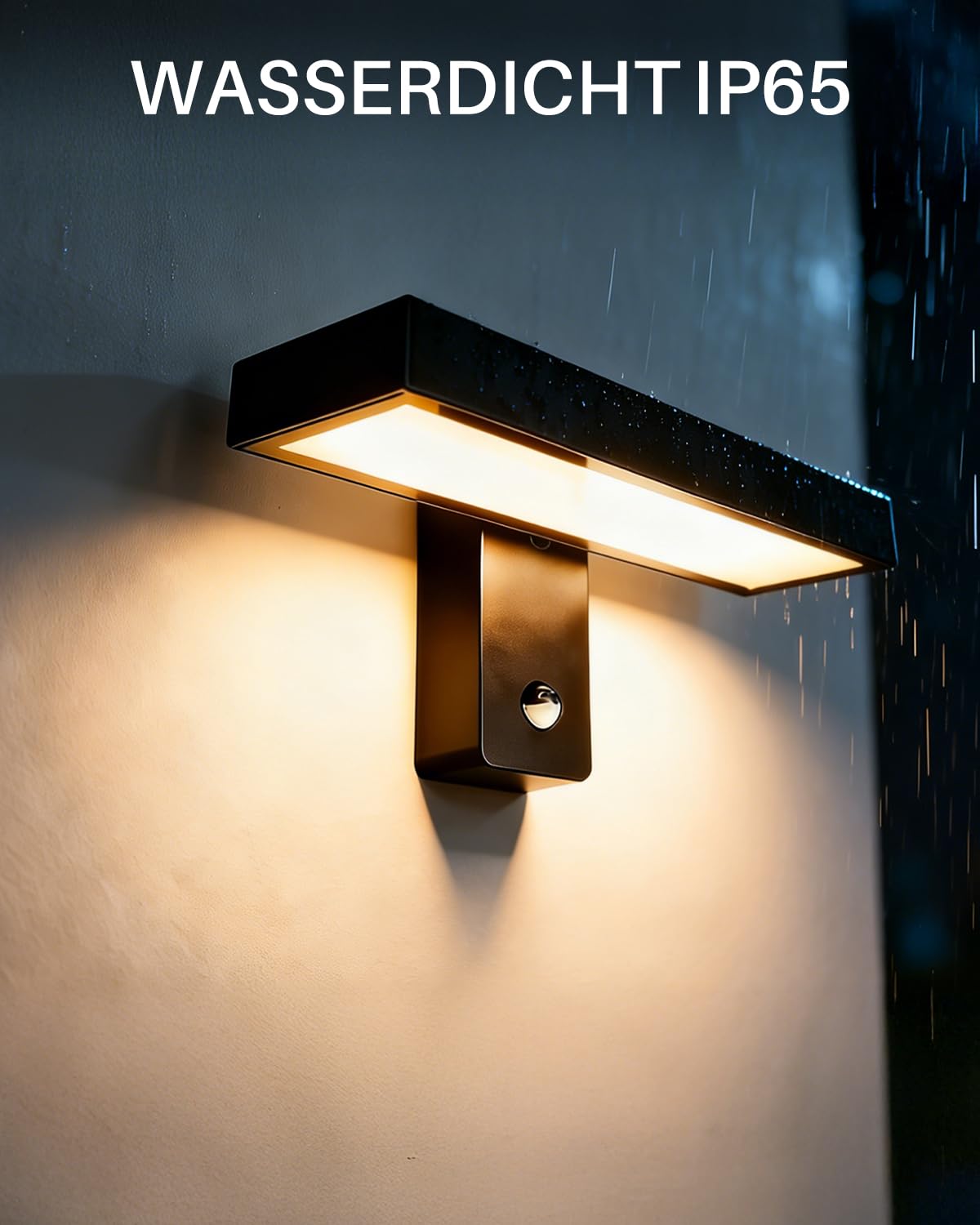 Außenlampe mit Bewegungsmelder, IP65 Aluminium Wandleuchte