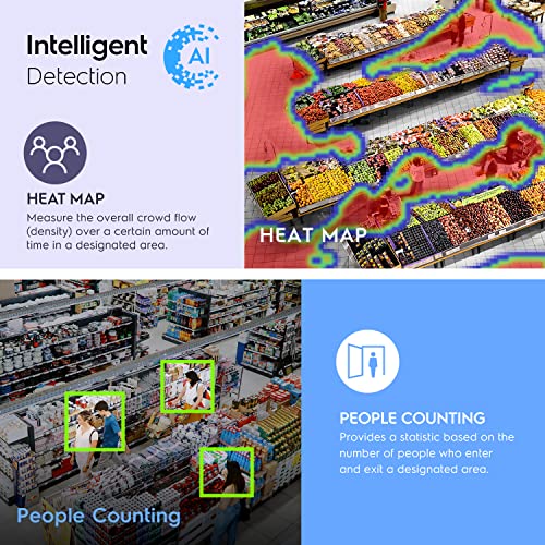 Amcrest Fisheye Ip Poe Camera, 360° Panoramic 12-Megapixel Poe Ip Camera, Heat Map Detection, Perimeter Protection, People Counting, 33Ft Nightvision, Microsd Recording, Ip12M-F2380Ew (White) #TOP4