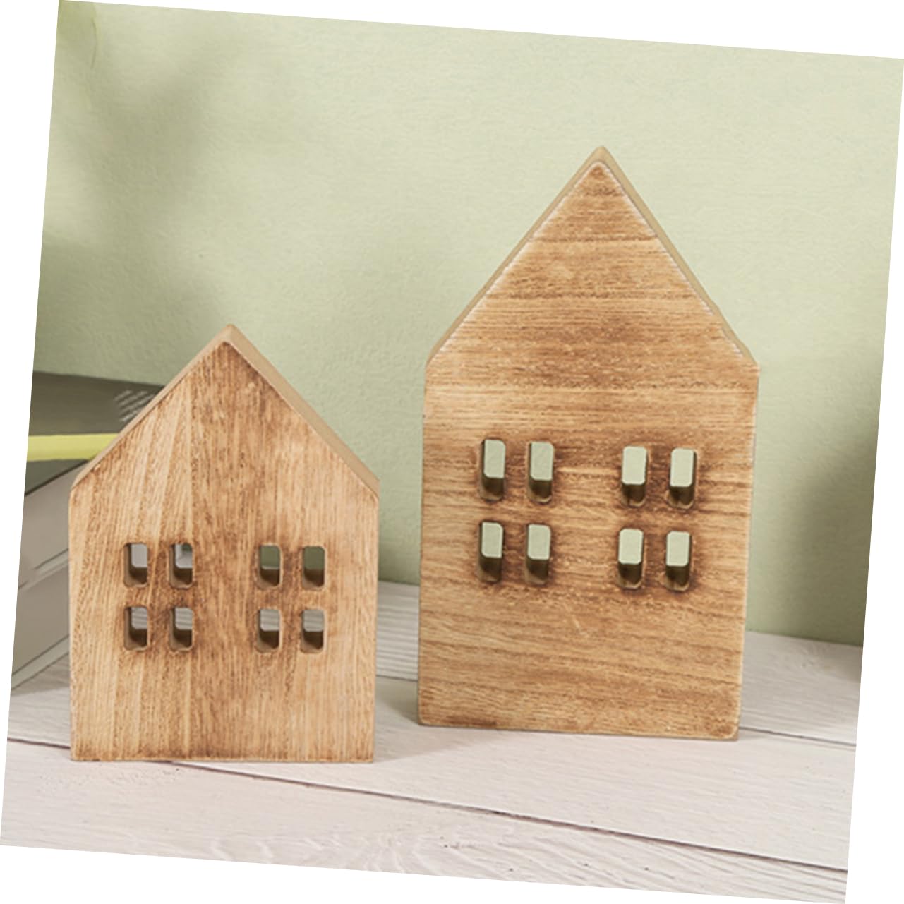 Sosoport 2pezzi Casa Artificiale in Miniatura Decorazione per Mini Case in Decorazioni per Case da Scrivania Oggetti per Micro Paesaggi Casa Decorativa per e Librerie