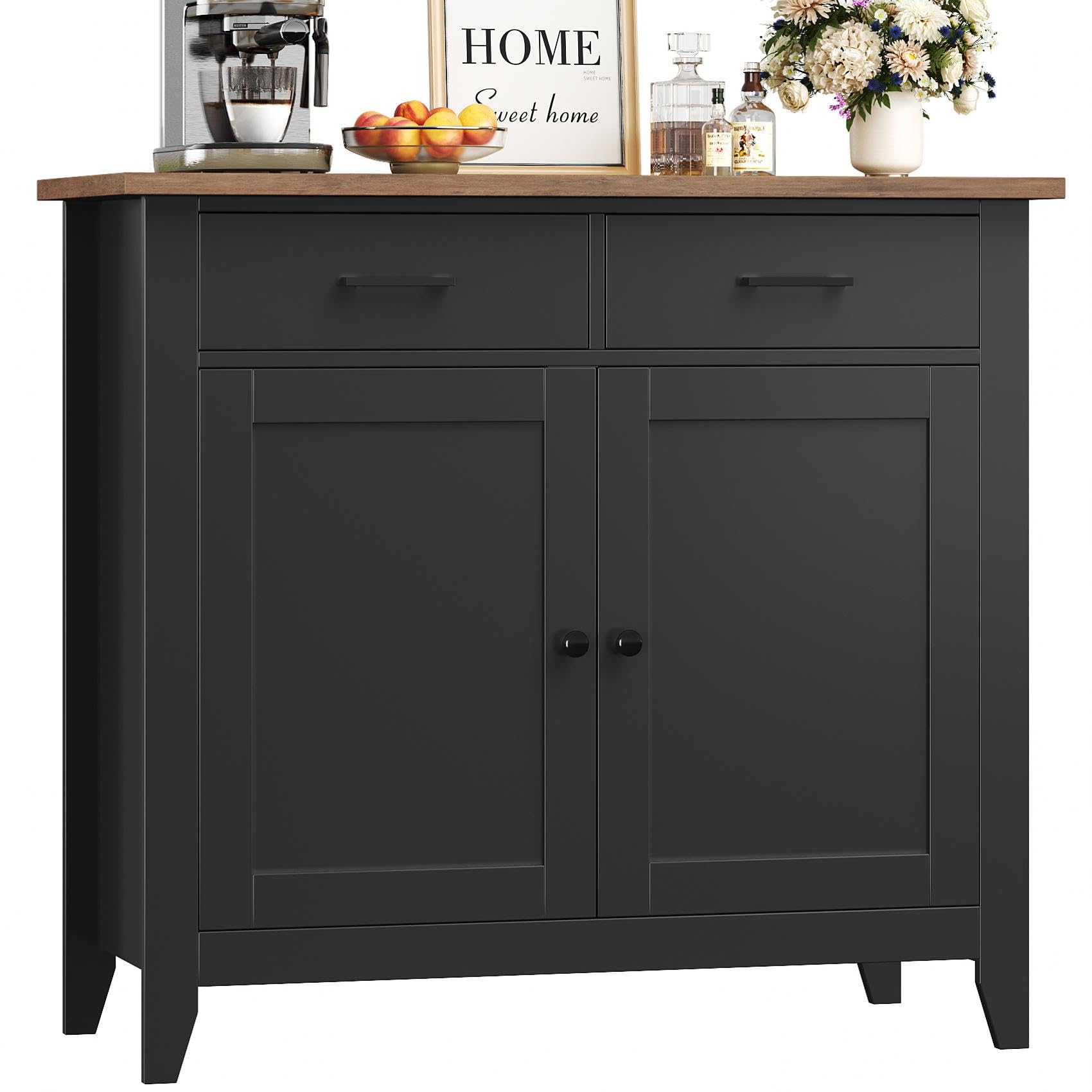 Credenza,Madia per salotto,Buffet da cucina Nera 70x41x75 cm in Truciolato MCI257546 MaisonChic