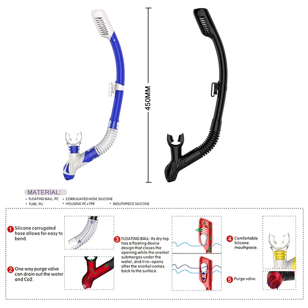 Aletas Gafas Protectoras Gafas de Snorkel Juego de Aletas Juego de Buceo Gafas de Snorkel Aletas de natación Paquete de Equipo de Snorkel