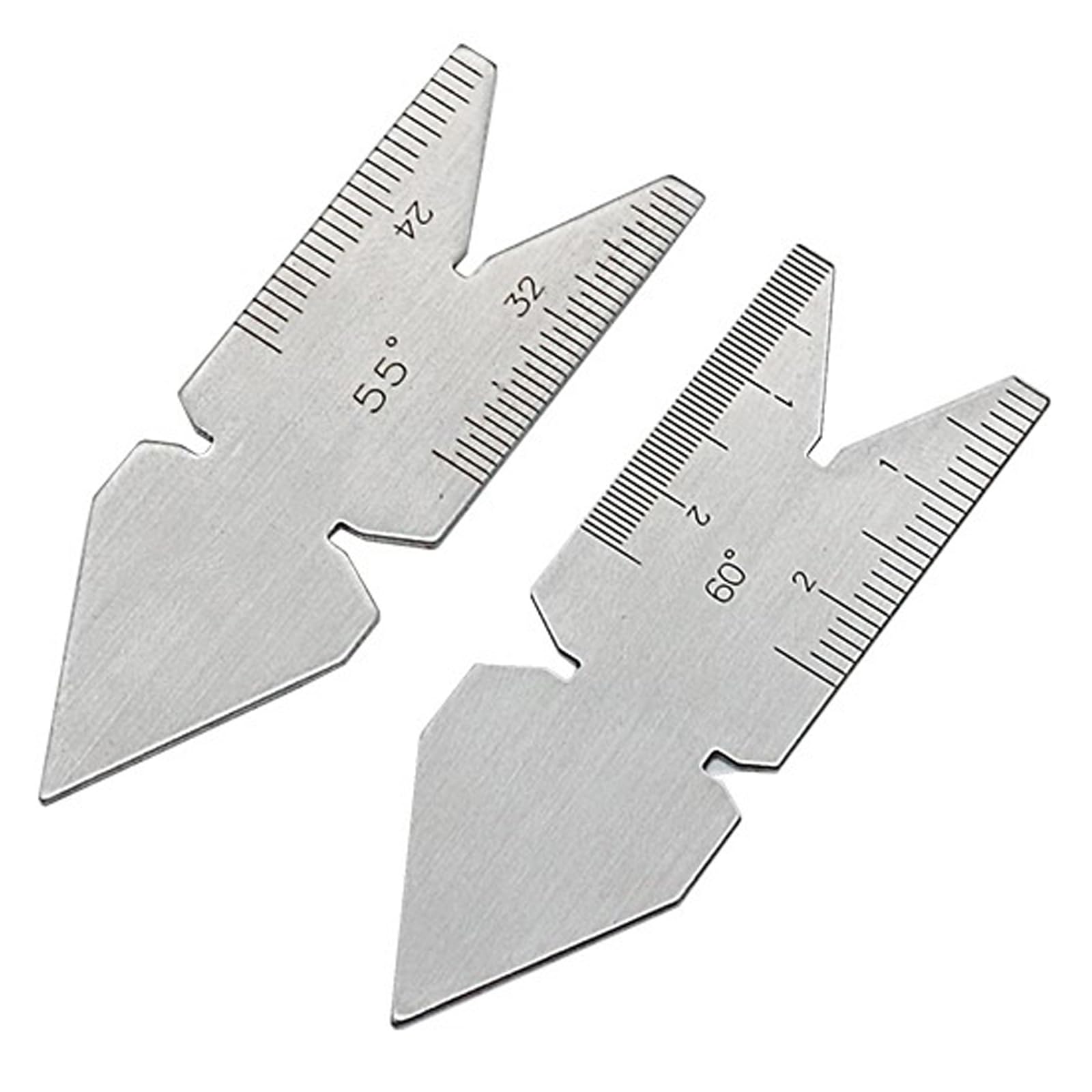 Centro Gage Per Filettatura 55/60 Gradi In Acciaio Inox | Strumento Misura Passo Filetto Whitworth E Metrico