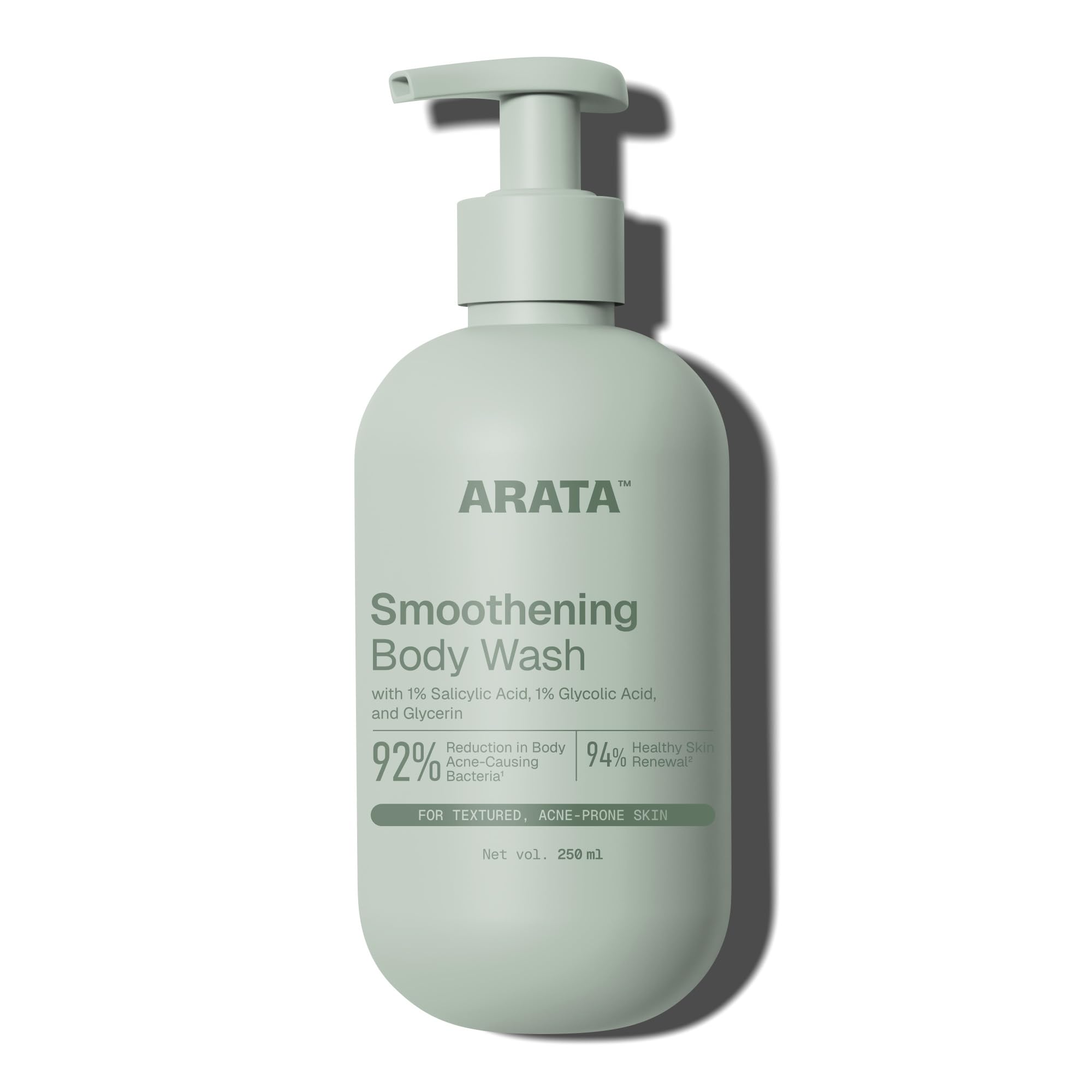 ARATA 1% Salicylic Acid Body Wash For Body Acne & Bumpy Skin | Exfoliates & Deep cleanses skin | For all skin types | Body Shower Gel - 300ml