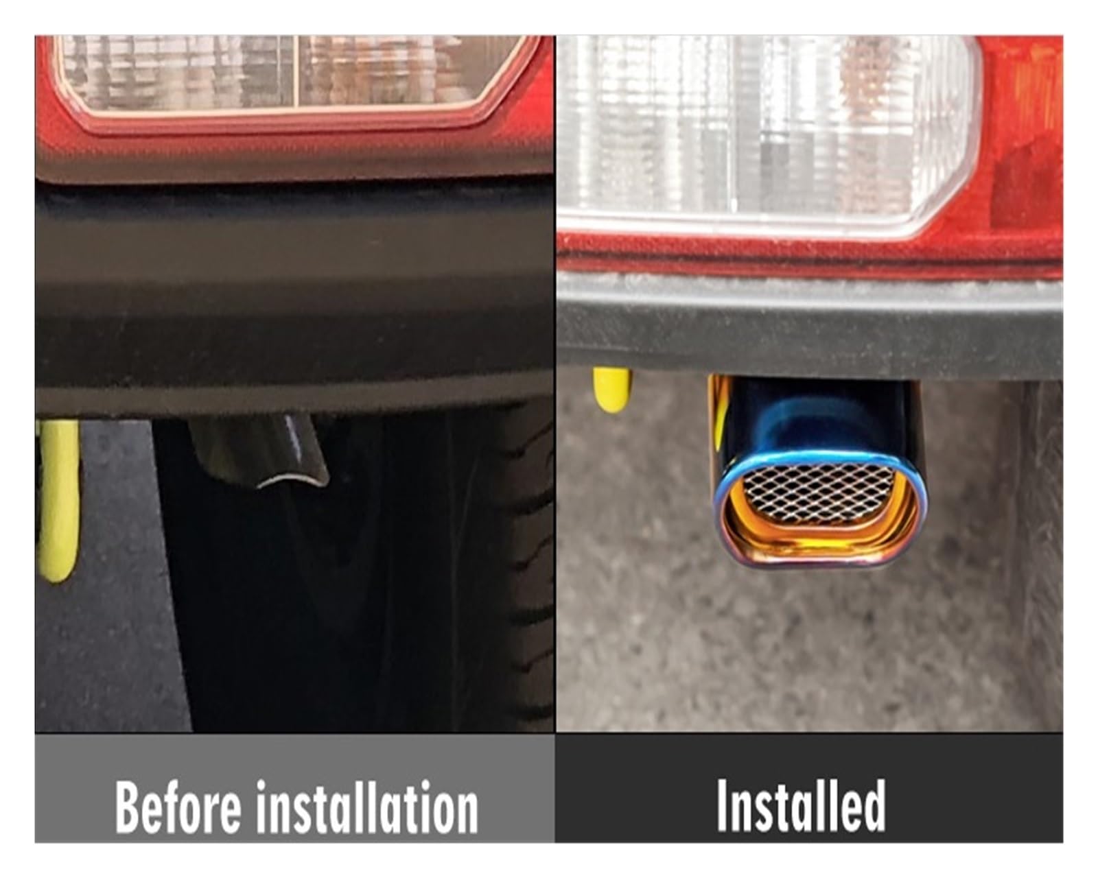 Cola Escape Tubo Para Suzuki Para Jimny Para JB64/para JB74 2019 2020 Silenciador De Escape De Coche Tubos Traseros 1 Uds Terminales Escape (Size : Style B)