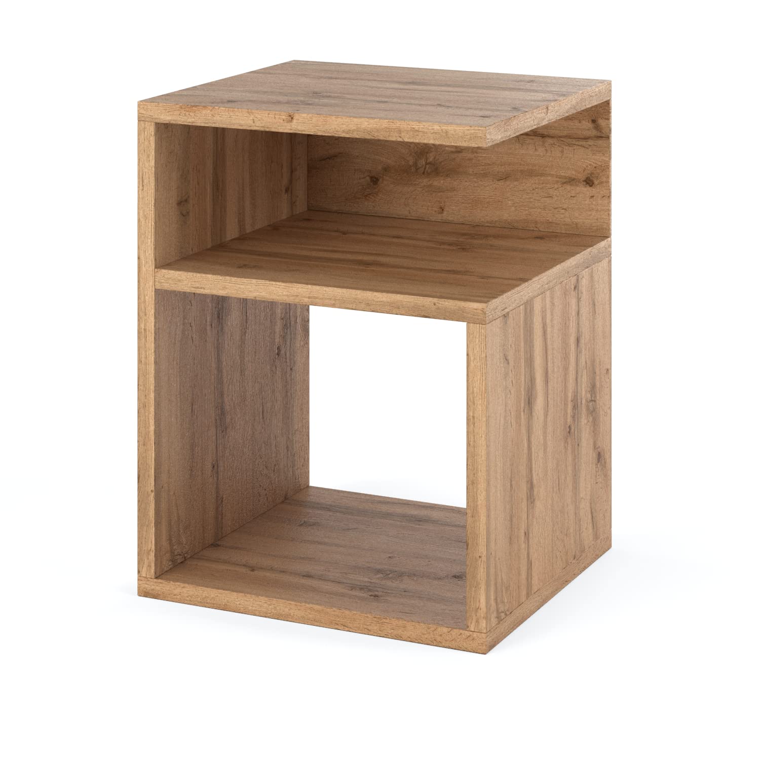MRBLS Nachttisch 2er Set Boxspringbett Nachtschrank Nachtkommode Modern Möbel ohne Schubladen für Ihr Schlafzimmer, Wohnzimmer Beistelltisch Einfacher Sofatisch (Wotan) – 32 x 40 x 30 cm (B/H/T)