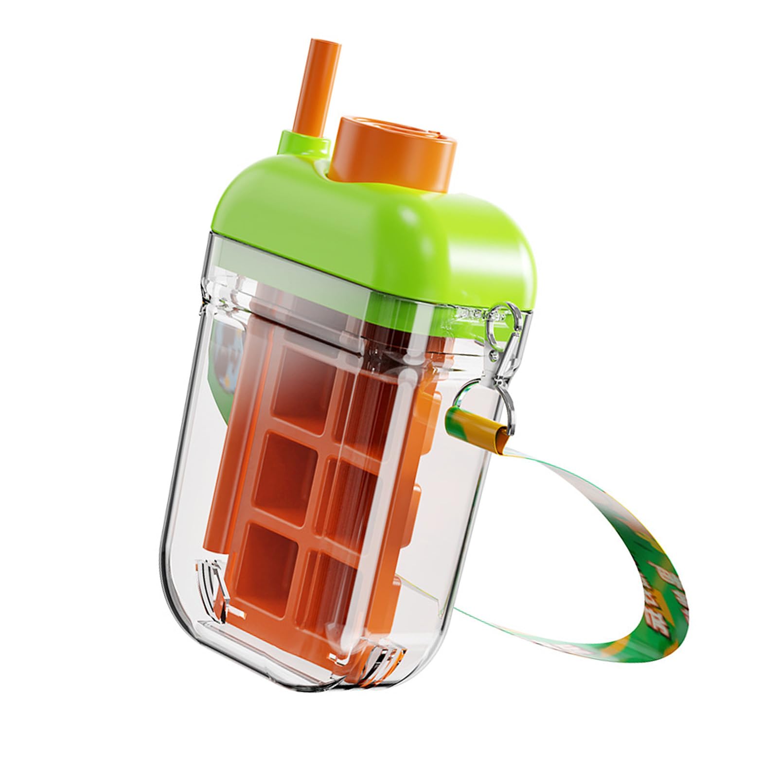 Bbajszx Block Bottle with Rotating Ice Release Function for Camping Biking Household Water Cup
