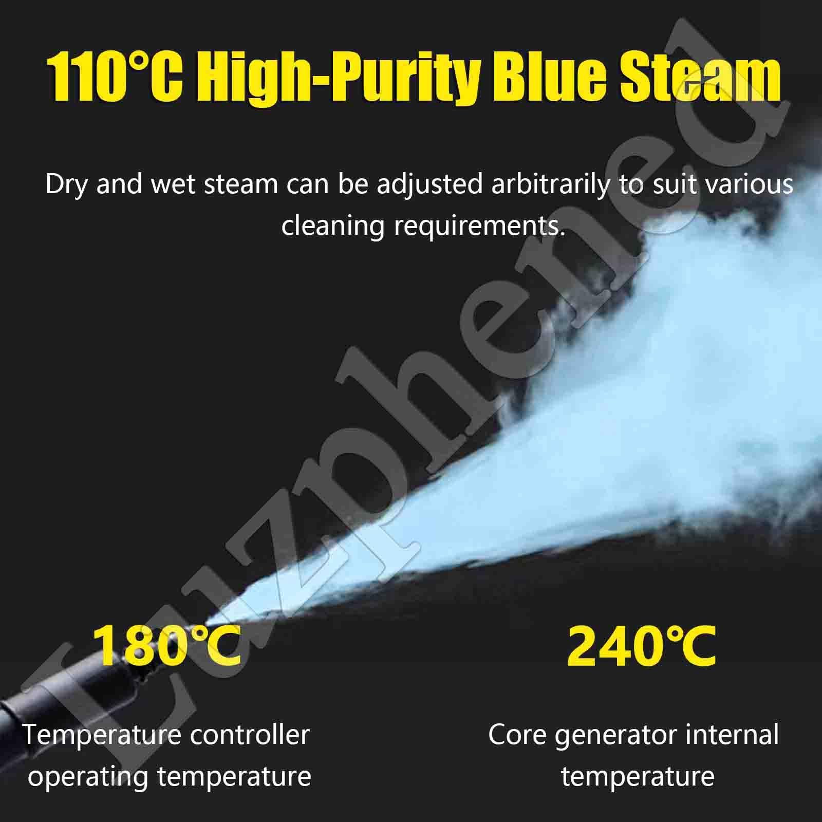 Hidrolimpiadora de Vapor de Alta presión de 3000 W, portátil y de Mano, para el hogar, el Auto, la Campana extractora y el Aire Acondicionado, con Tanque de Agua de 3.5 L Yellow