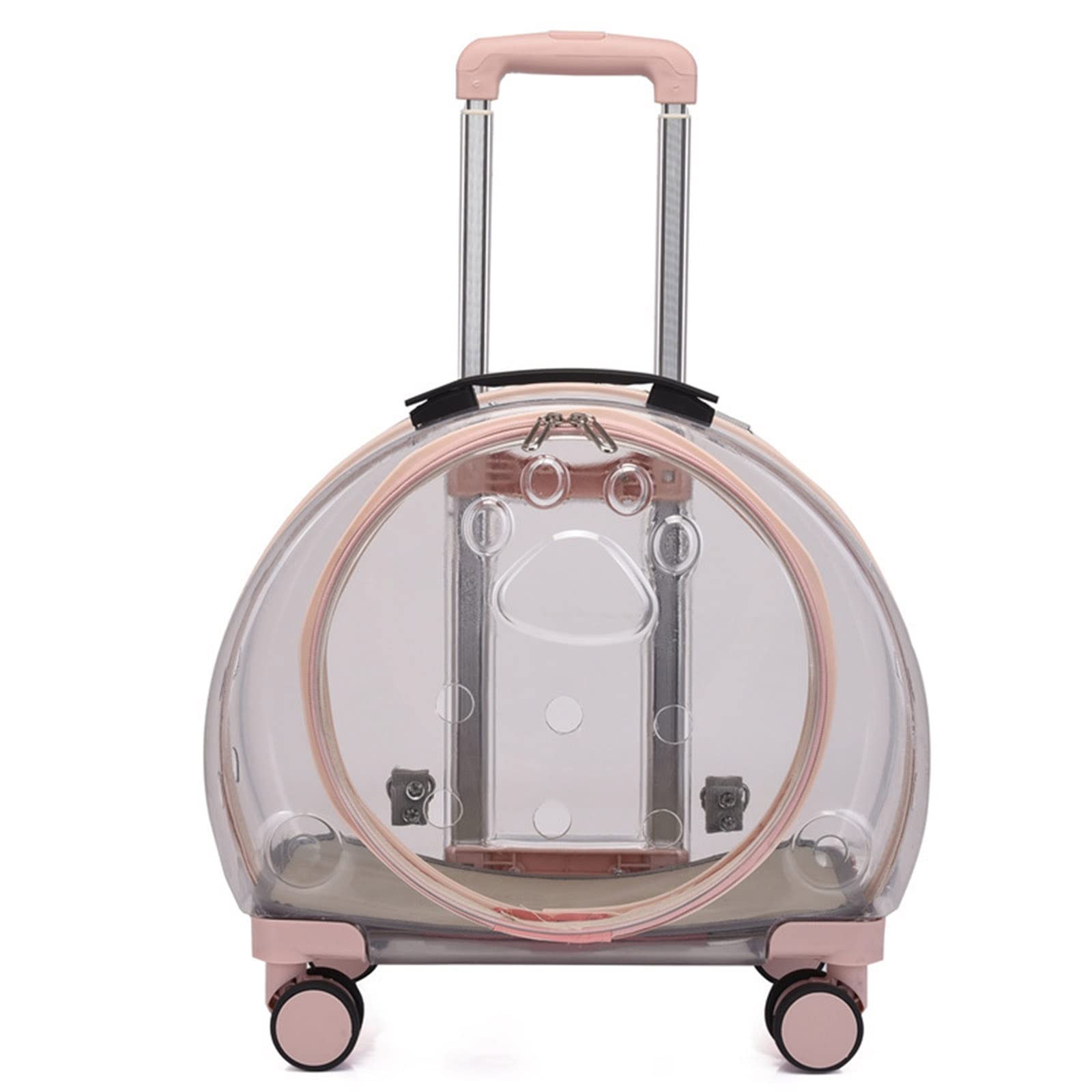 Mochila para Gatos: transportador Transparente para Gatos con Ruedas, Mochilas para Transportar Gatos con Ruedas, Mochila de Viaje Transpirable para Mascotas, transportador Transparente para Gato
