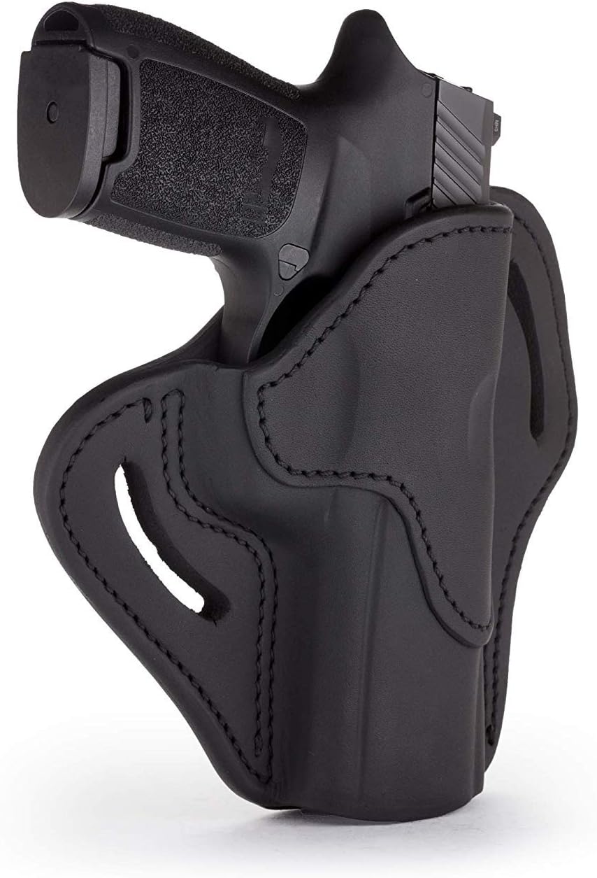 1791 GUNLEATHER P320 Holster, Right Hand OWB Leather Gun Holster for Belts. Compatible with SP2022, P227, HK P30, VP40 and Most Large Frame Pistols