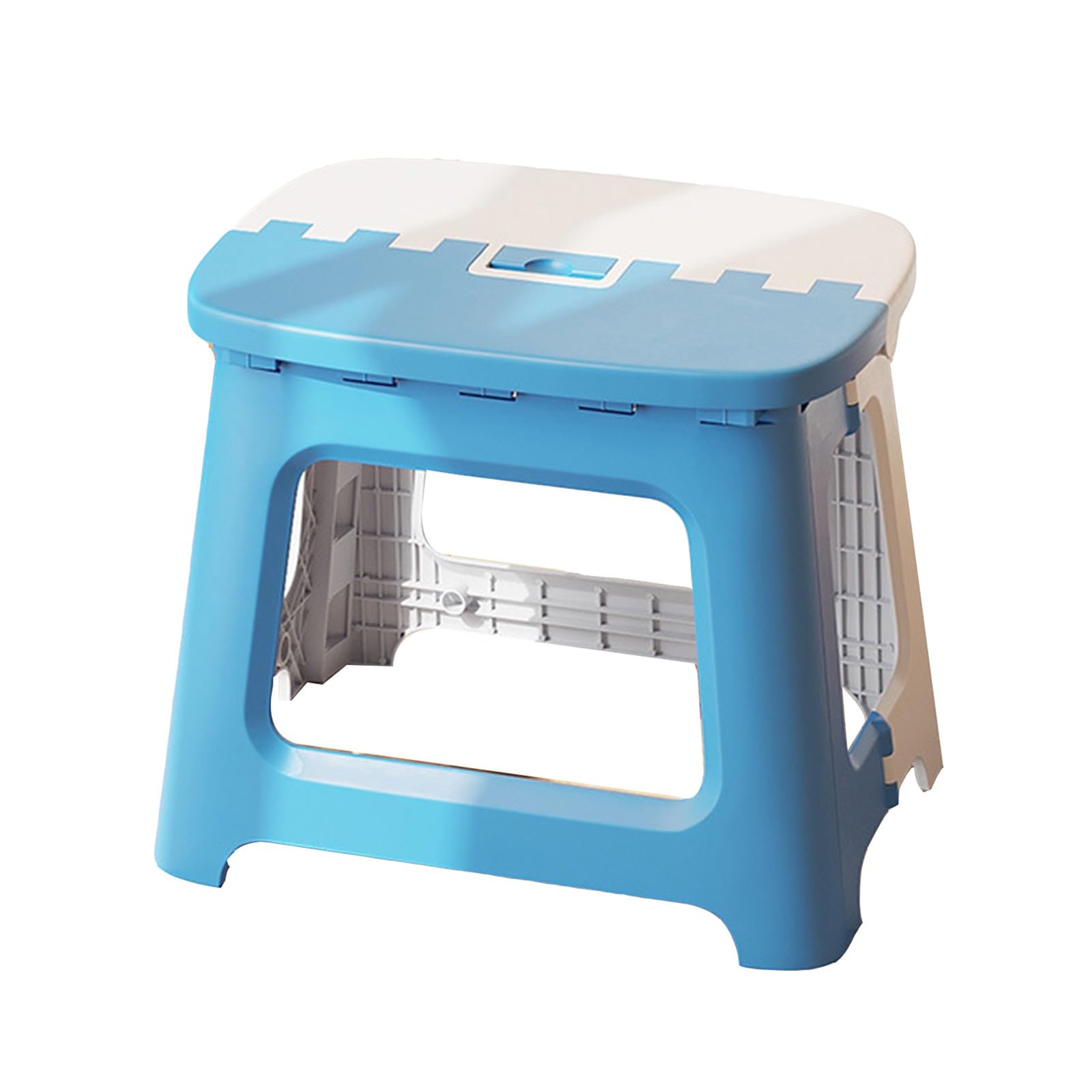 Lot de 2 marchepieds pliables en plastique compact antidérapant avec poignée pour chambre à coucher, salle de bain et utilisation en extérieur
