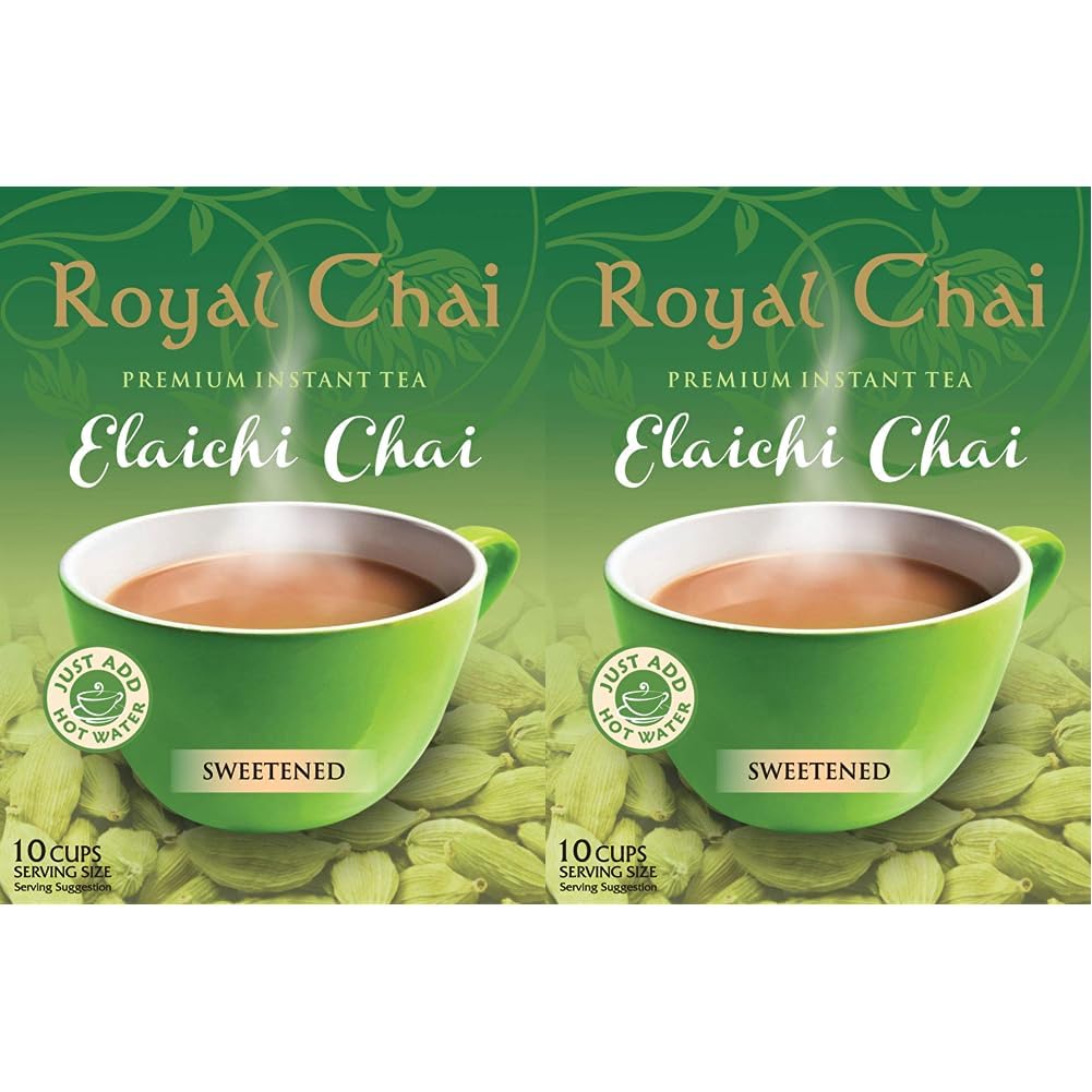 Royal ChaiElaichi Premium Instant Indian Tea Sweetened (Pack of 2)