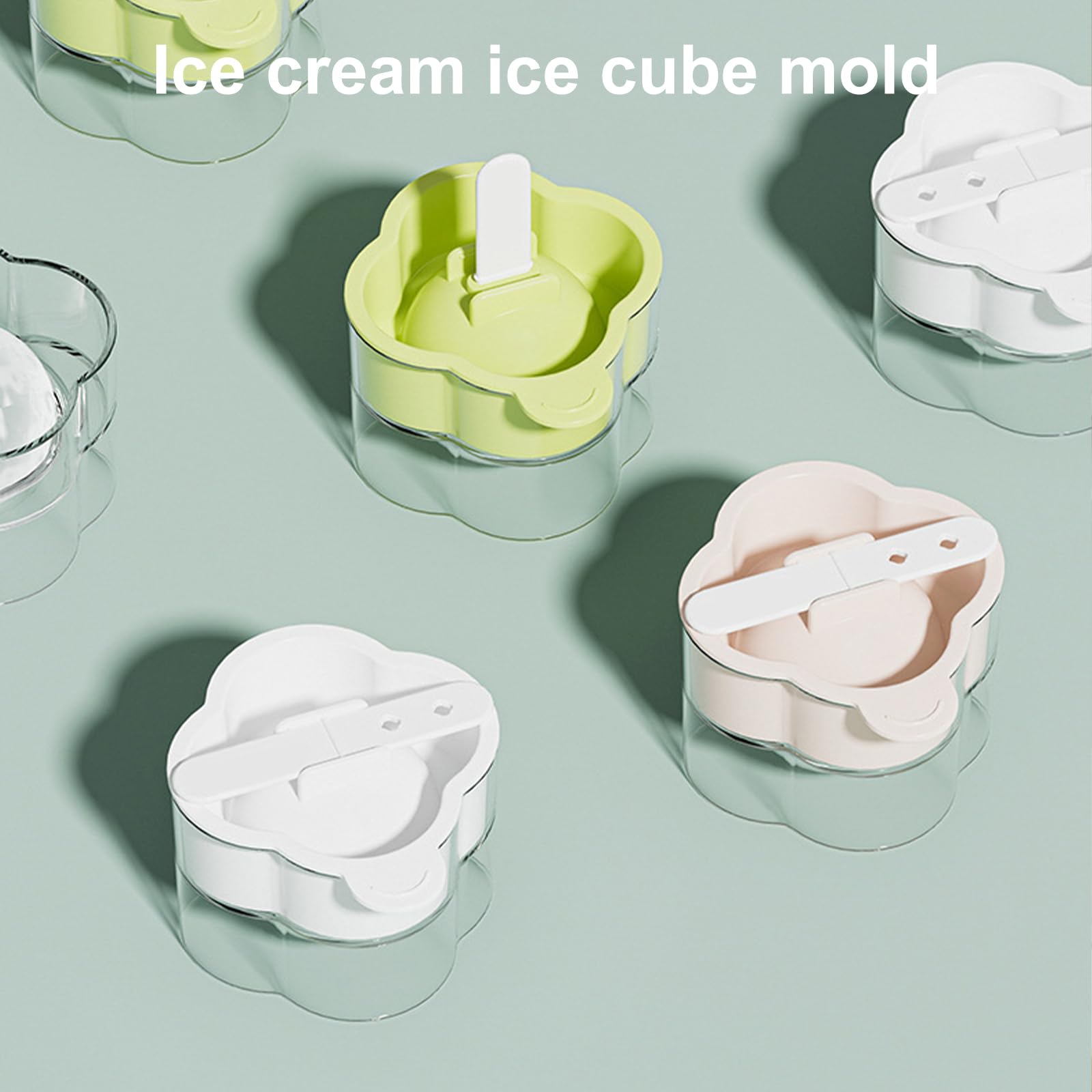 Moldes for hacer helados, hermosos moldes for paletas con palitos, utensilios de cocina for el hogar,Moldes para helados(Green)