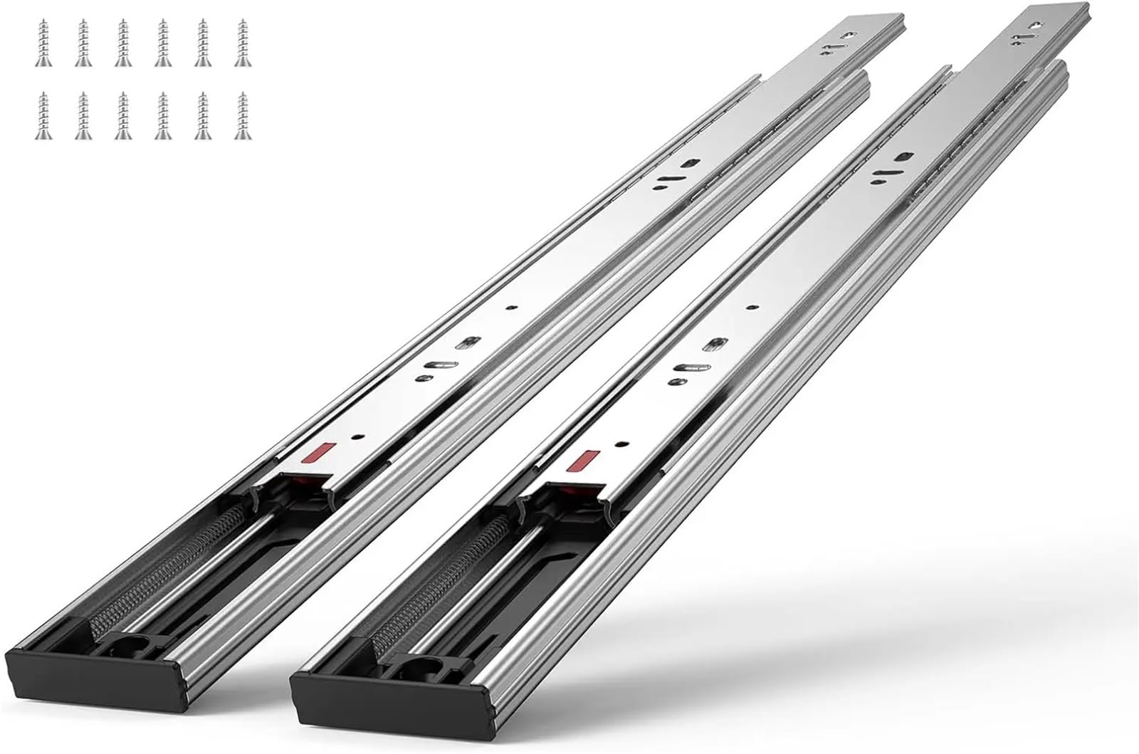 Drawer Slides 6Pairs of 18Inch Drawer Slides Side Mount Rails,Full Extension Steel Track,Soft-Close Glides for Cabinet with Ball Bearing
