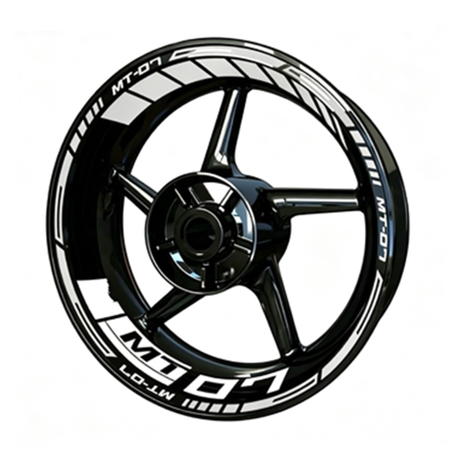 Reflective Motorcycle for Yamaha MT-07 MT07 Wheel Sticker Hub Decal Rim Stripe Tape Motorbike(Color6)