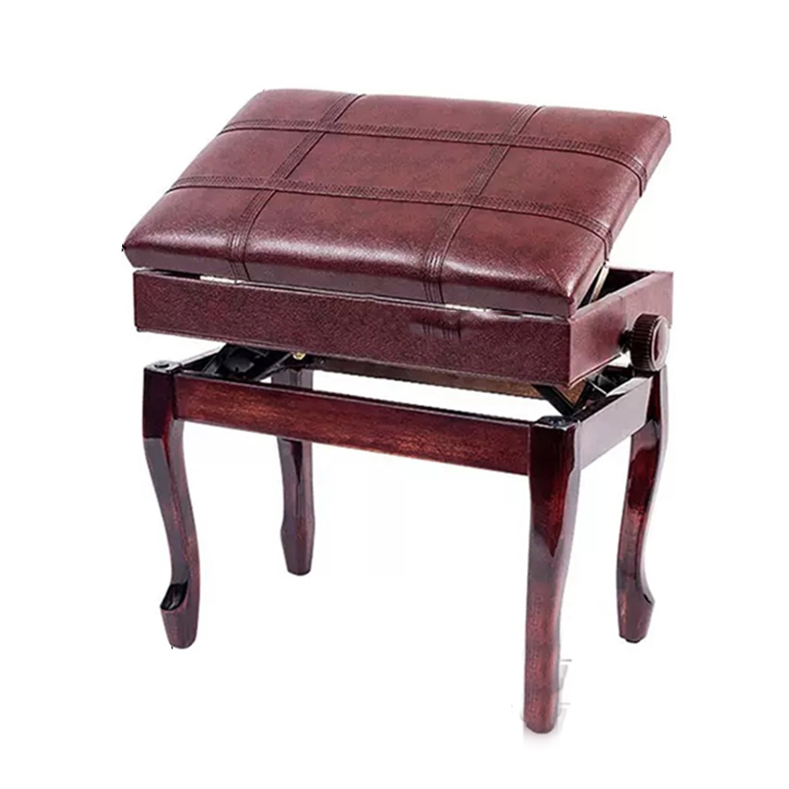 Panca for Tastiera Sollevabile, In Legno Massello Con Scatola for Libri Panca for Pianoforte Regolabile, Può Essere Utilizzata da Bambini/Adolescenti/Adulti/Anziani di Età Diverse(Rosewood)