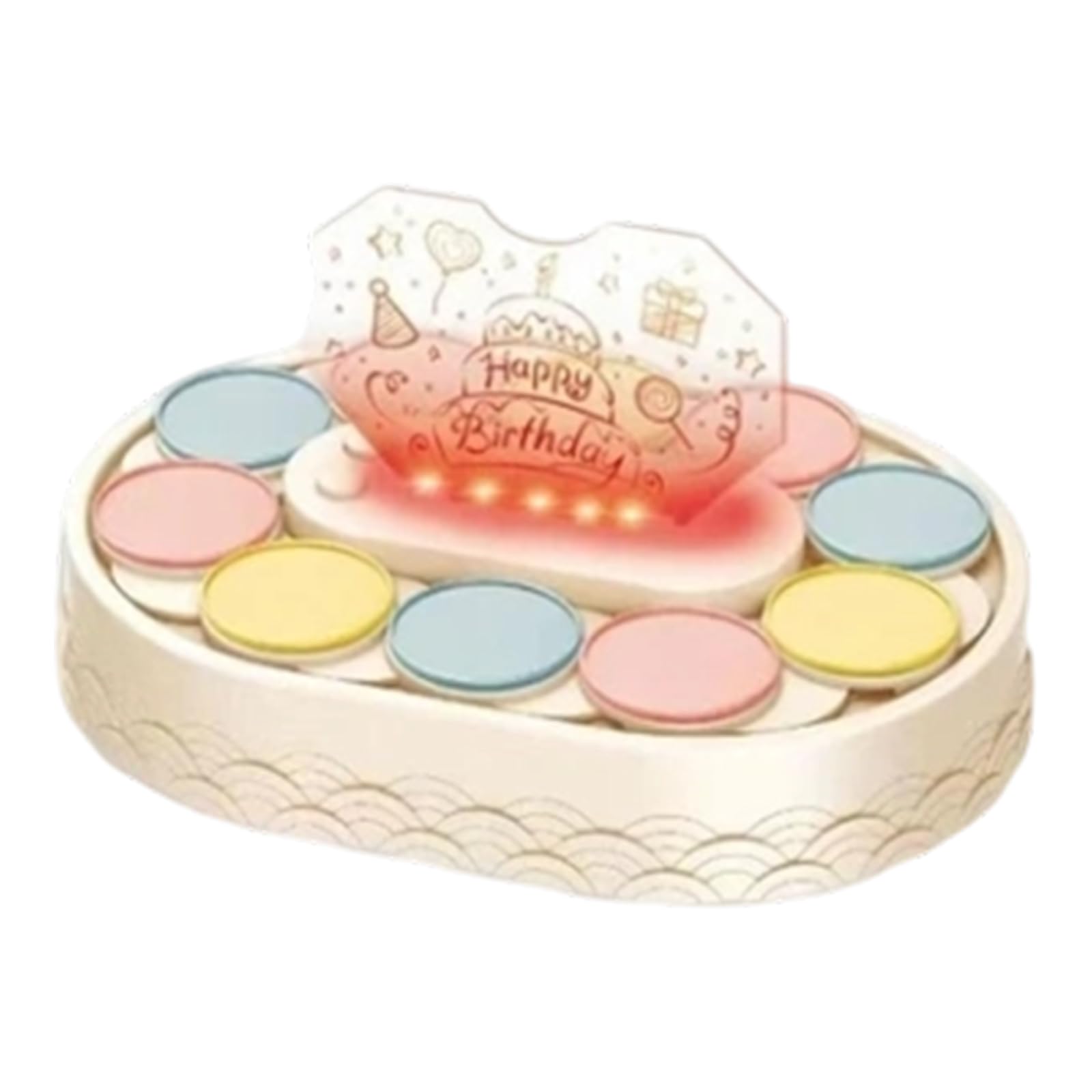 Meiliyizu Clear Auto Rotating Cake Stand Feature Music Playbacks Perfect for Wedding Anniversary and Birthday Decors Whirling Cake Display Stand