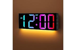 Alampan 12" Lighted Digital Wall Clock: Illuminate Your Time with Style