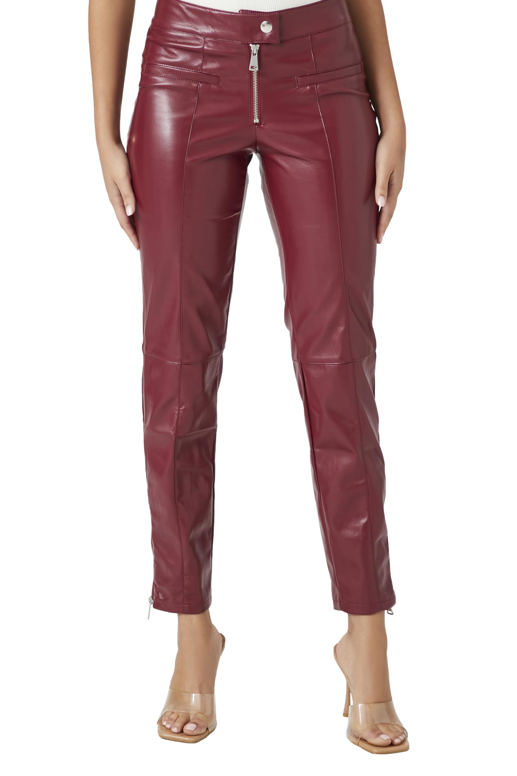 Forever 21 Faux Leather Ankle Pants Pantalons Femme